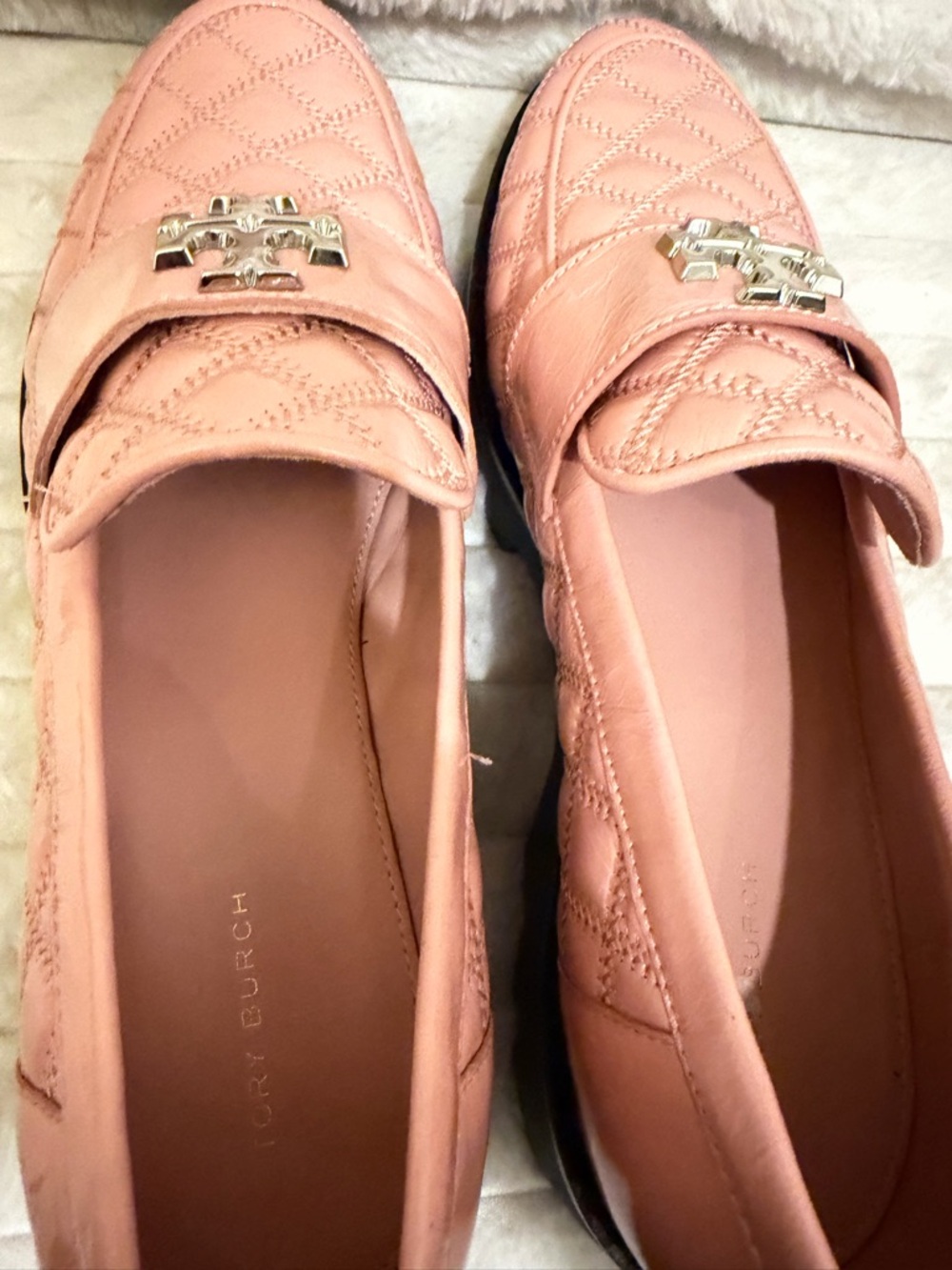 NEW Tory Burch Mini Everly Chunky Quilted Patent Loafers Women's, - Picture 9 of 9